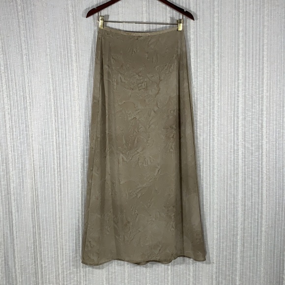 Vintage 80's Express Tan Maxi Skirt-Size 5/6 - Picture 13 of 13